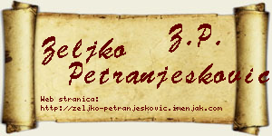 Željko Petranjesković vizit kartica